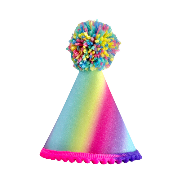 Coco & Pud Rainbow Glitter Pet Party Hat