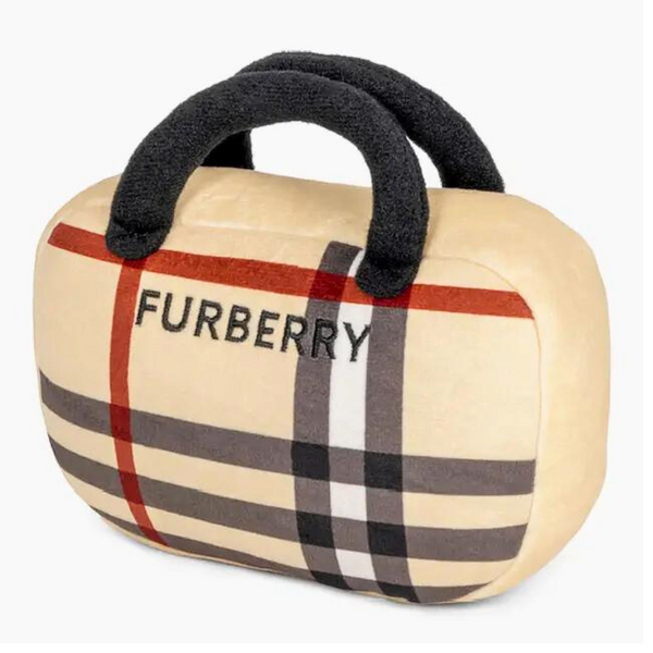 Coco & Pud Furberry Handbag Plush Dog Toy side view - Muttzie