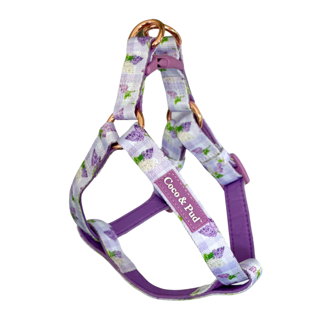 Gingham Lilac UniClip Lite Dog Harness Coco & Pud