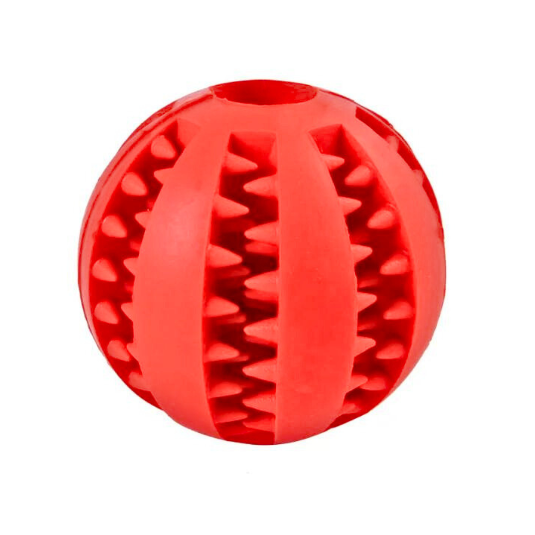 Coco Pud Enrichment Interactive Dog Treat Ball Toy Red