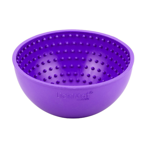 Coco & Pud LickiMat Wobble Slow Food Bowl for Dogs - Purple