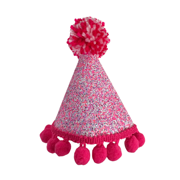 Coco & Pud Mixed Pink Glitter Party Hat 