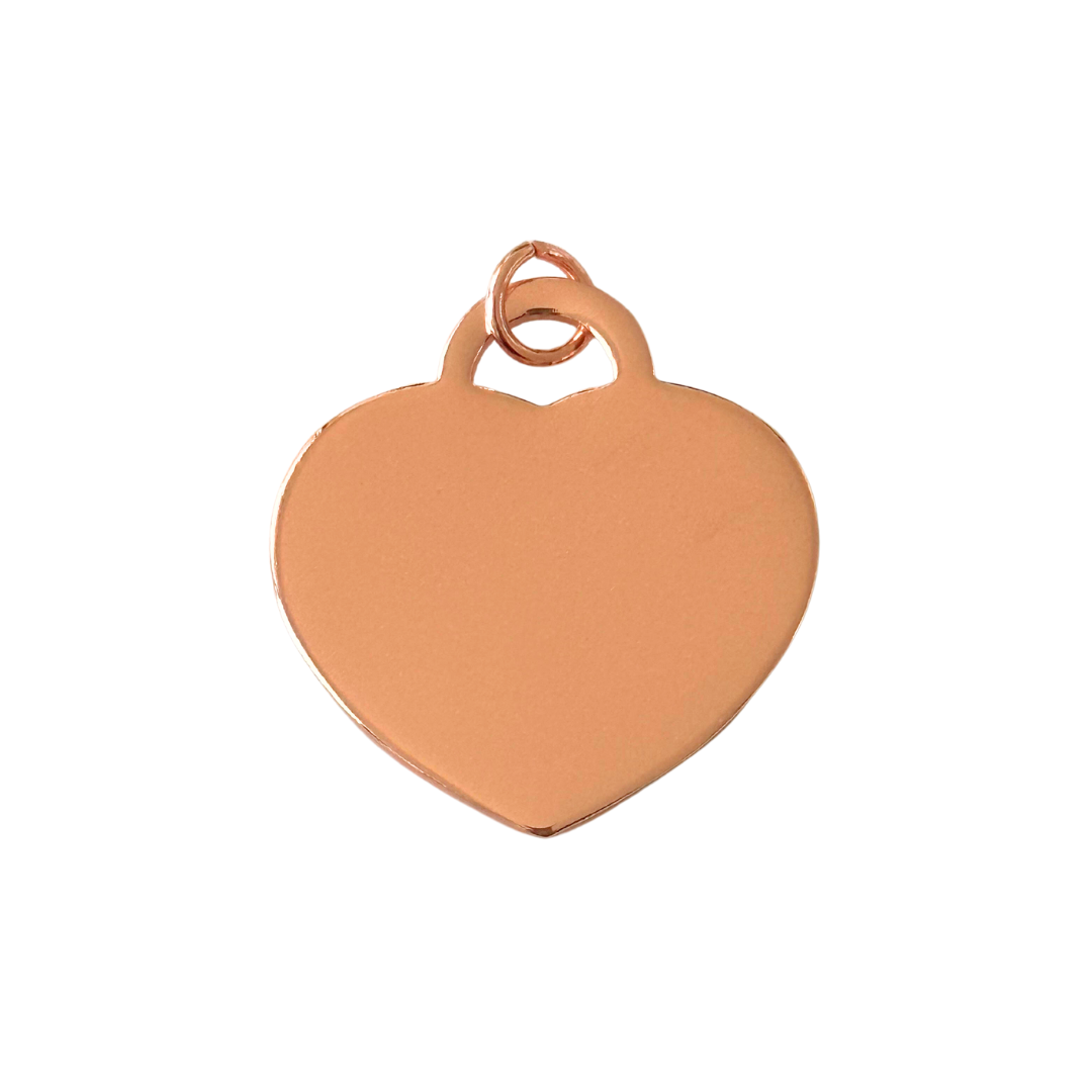 Heart Dog ID Tag Rose Gold