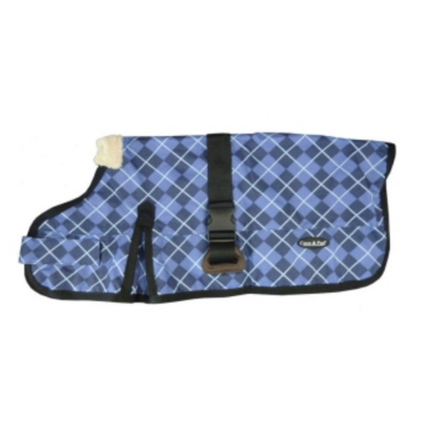 Waterproof Dog Coat 3009-B - Blue Check (for big dogs) - Coco & Pud