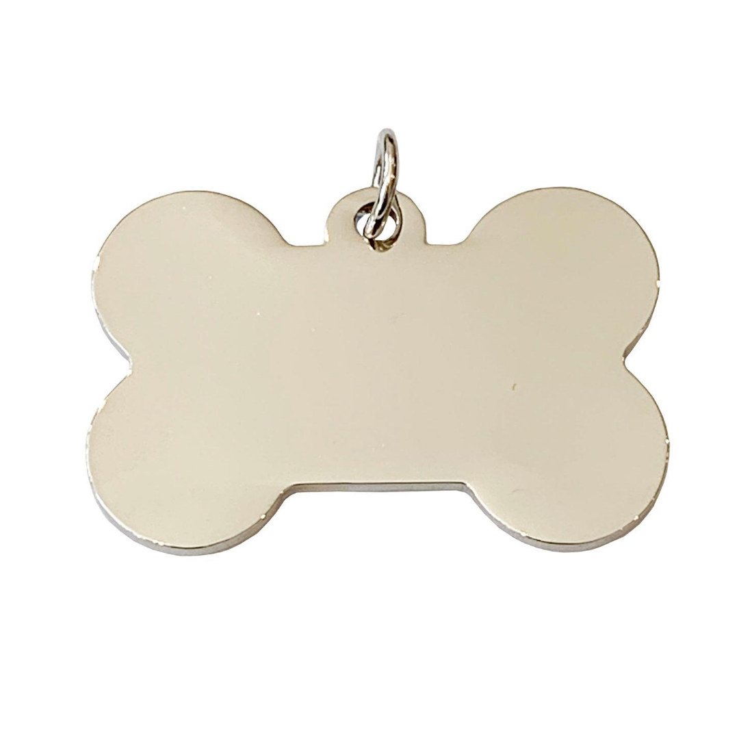 Bone Dog ID Tag Silver