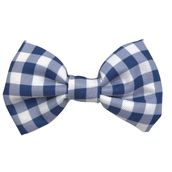 Coco & Pud Gingham French Navy Bowtie