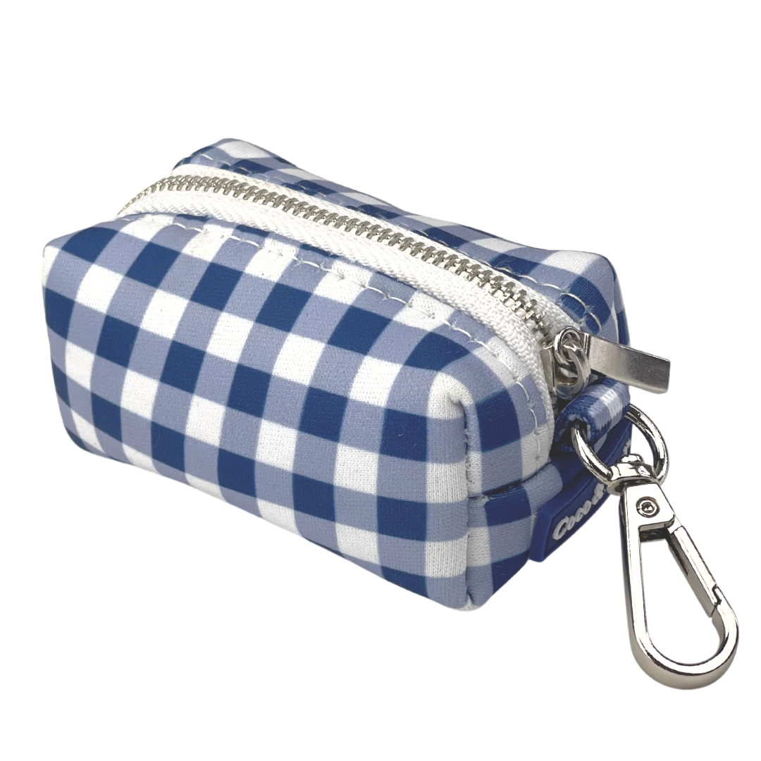 Gingham French Navy Waste Bag Holder – Coco & Pud