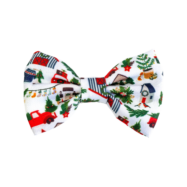 Coco & Pud Home For Christmas Cat Bow tie - Medium