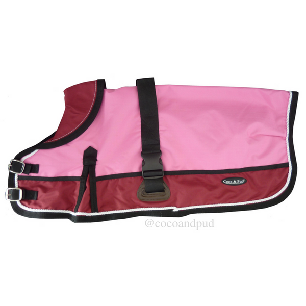 Waterproof Dog Coat 3022-B Pink/ Red (For Big Dogs) - Coco & Pud