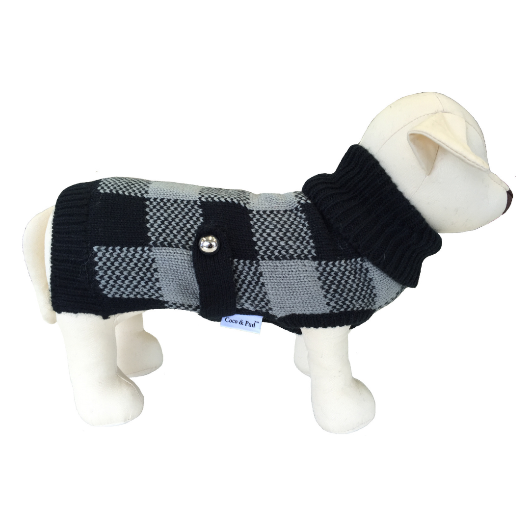 Coco & Pud New York Dog Sweater - Cream/ Navy