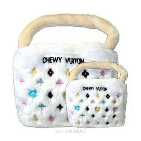 Coco & Pud Chewy Vuiton White Bag Dog Toy Small & Large