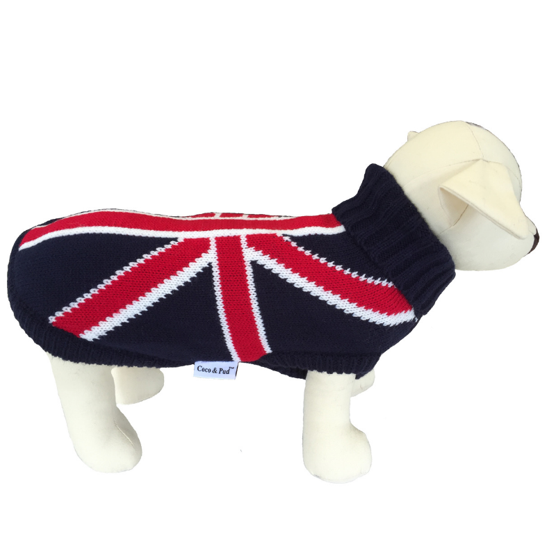 Union Jack Dog Sweater Coco Pud