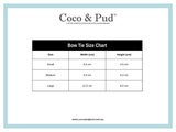 Coco & Pud Bow tie size chart