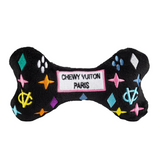 Coco & Pud Black Monogram Chewy Vuitton Bone Dog Toy - Haute Diggity Dog