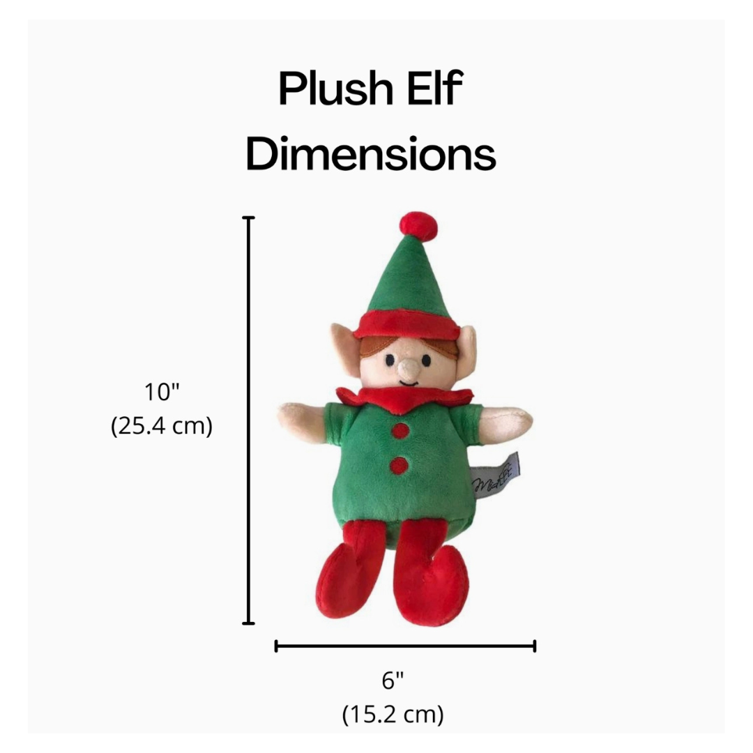 Coco and Pud Christmas Elf Plush Dog Toy