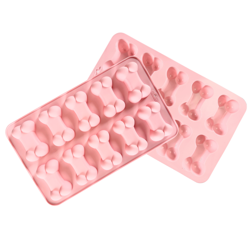 Coco & Pud Bone shaped ice cube maker - Pink silicone