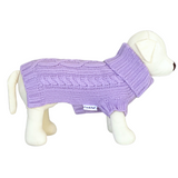 Coco & Pud Coco Cable Dog Sweater - Lilac