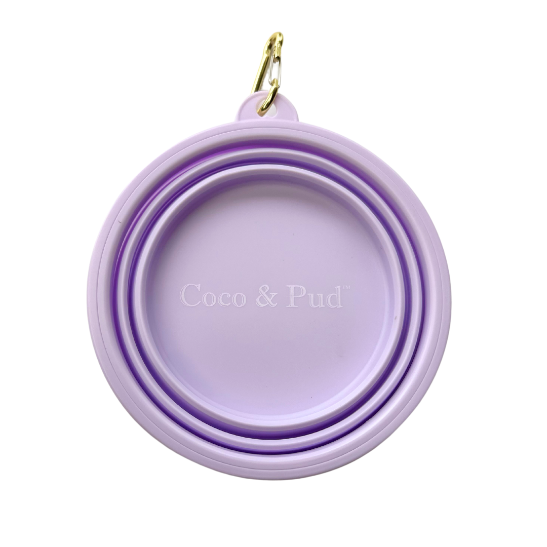 Coco & Pud Collapsible Silicone Dog Bowl - Lilac