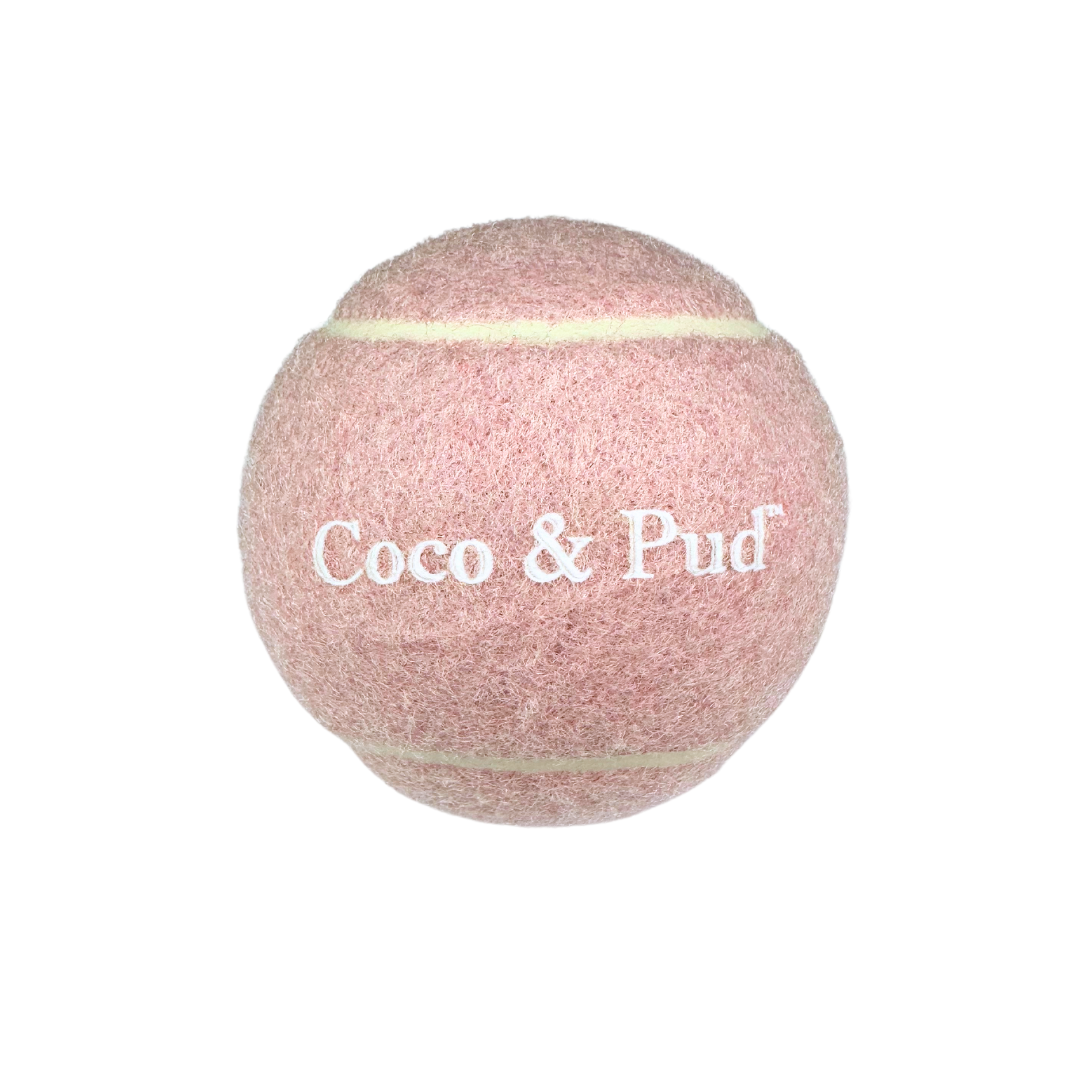 Coco & Pud Dog Tennis Ball - Light Pink