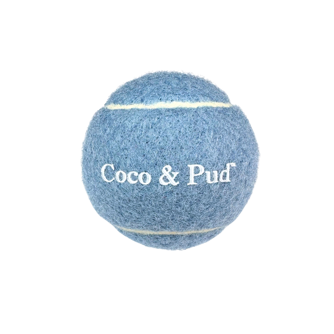 Coco & Pud Dog Tennis Ball - Sky Blue