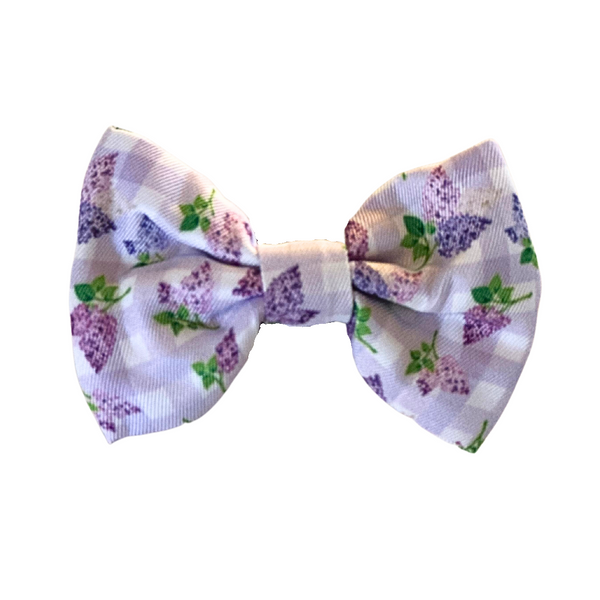 Coco & Pud Gingham Lilac Cat Bow tie
