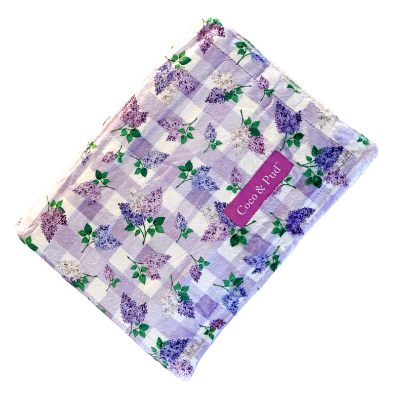Coco & Pud Gingham Lilac Luxe Pet Blanket