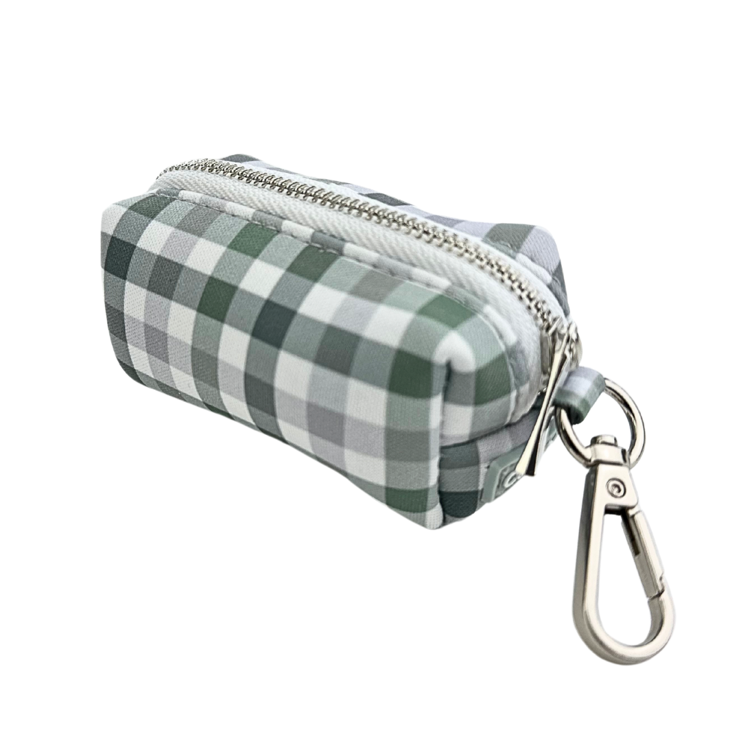 Coco & Pud Gingham Olive Grey Waste Bag Holder