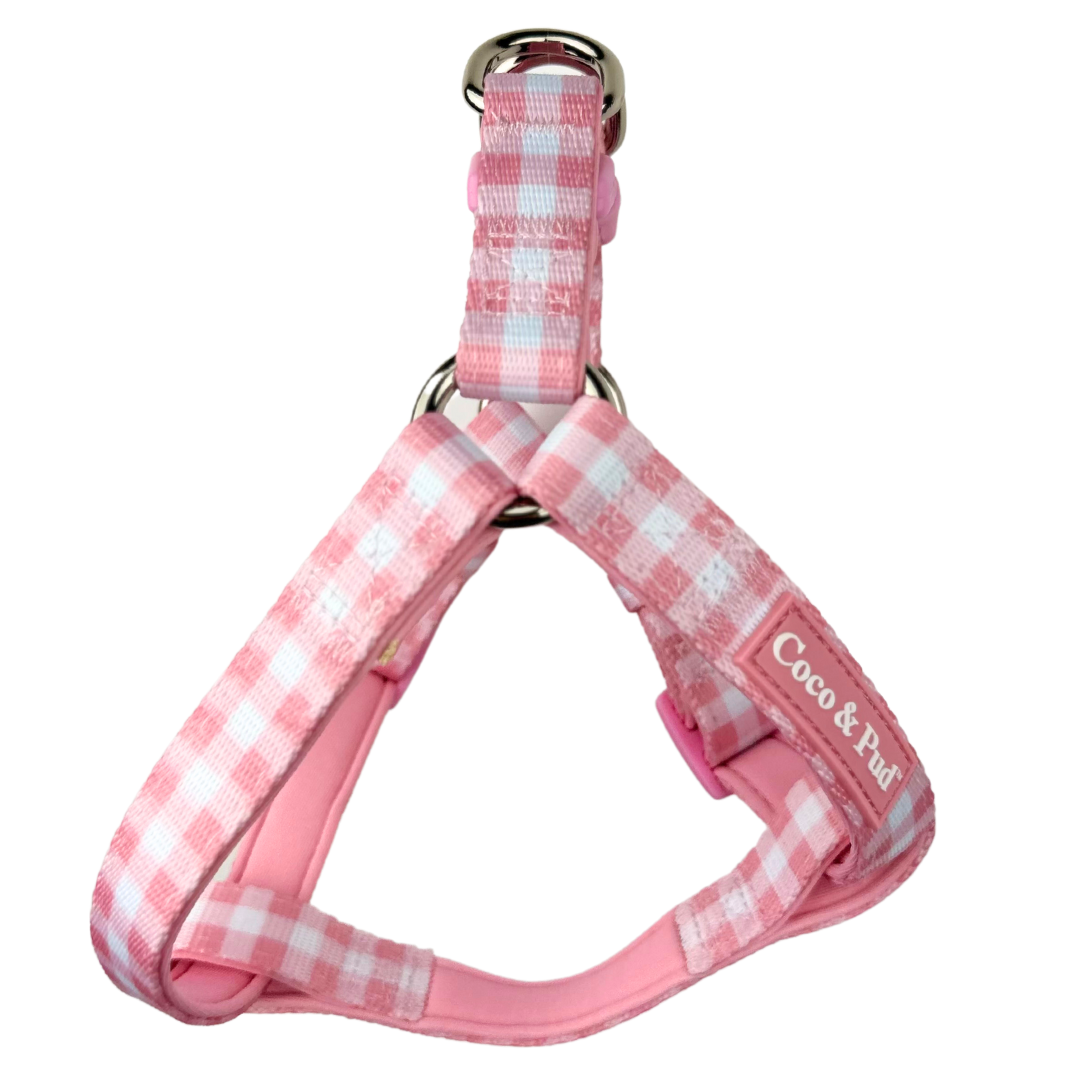 Coco & Pud Gingham Rose UniClip Lite step-in dog harness