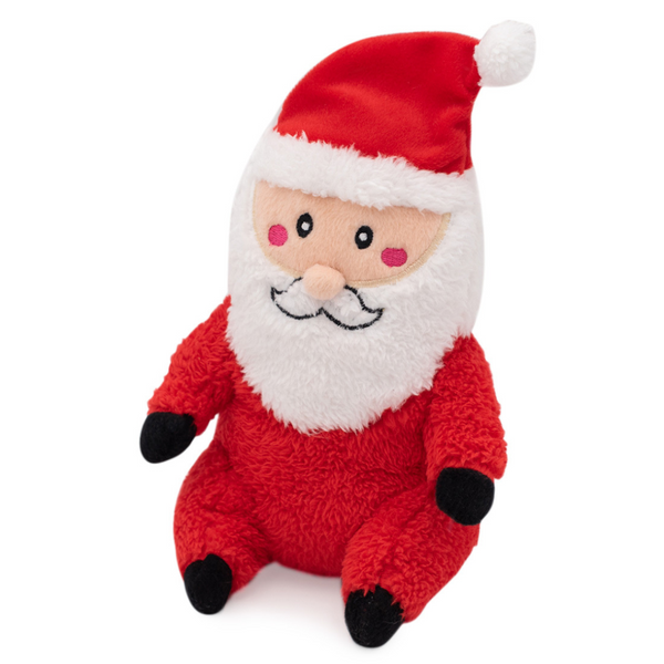 Coco & Pud Holiday Cheeky Chumz Santa Dog Toy- Zippy Paws