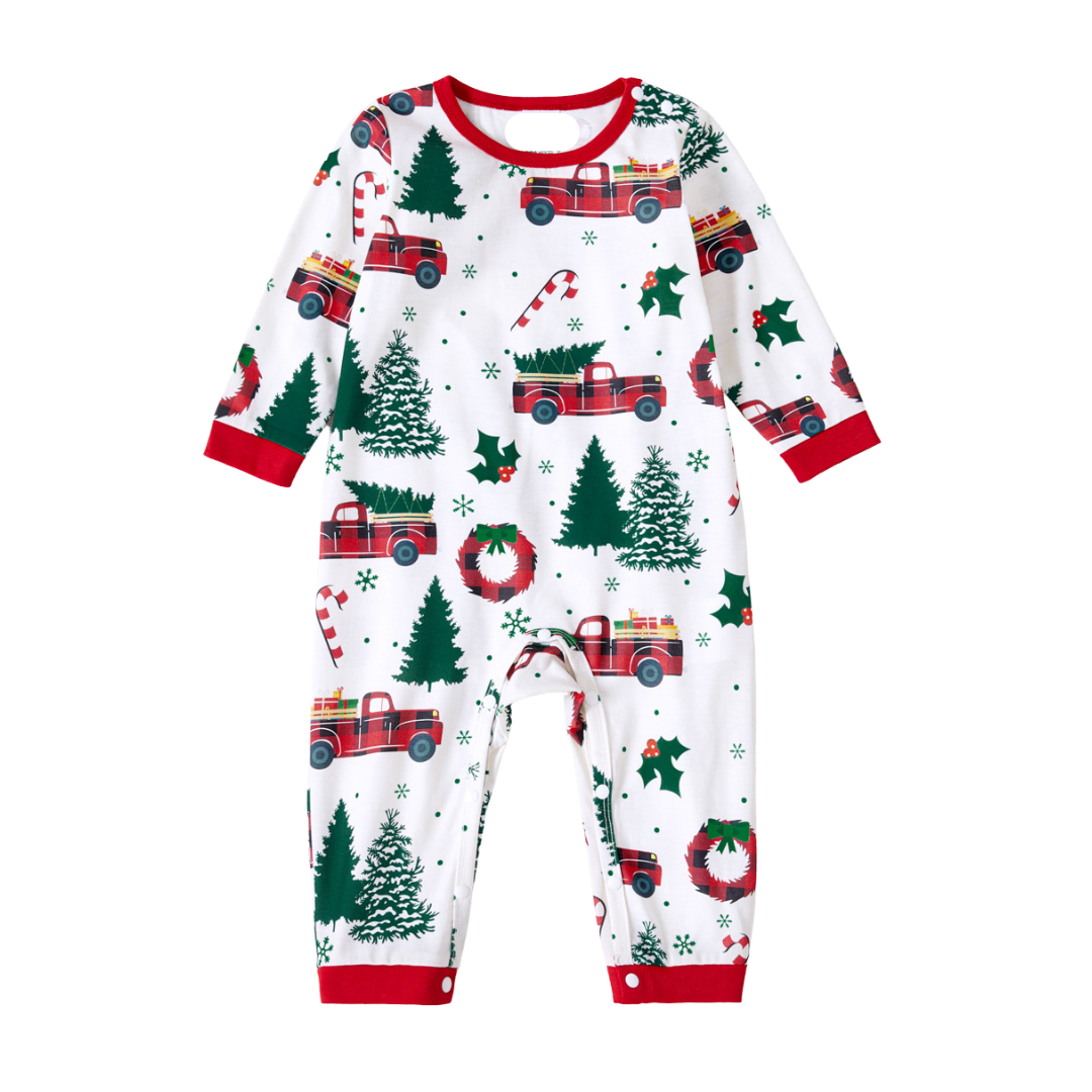 Coco & Pud Home For Christmas onesie pajamas for infants and babies 