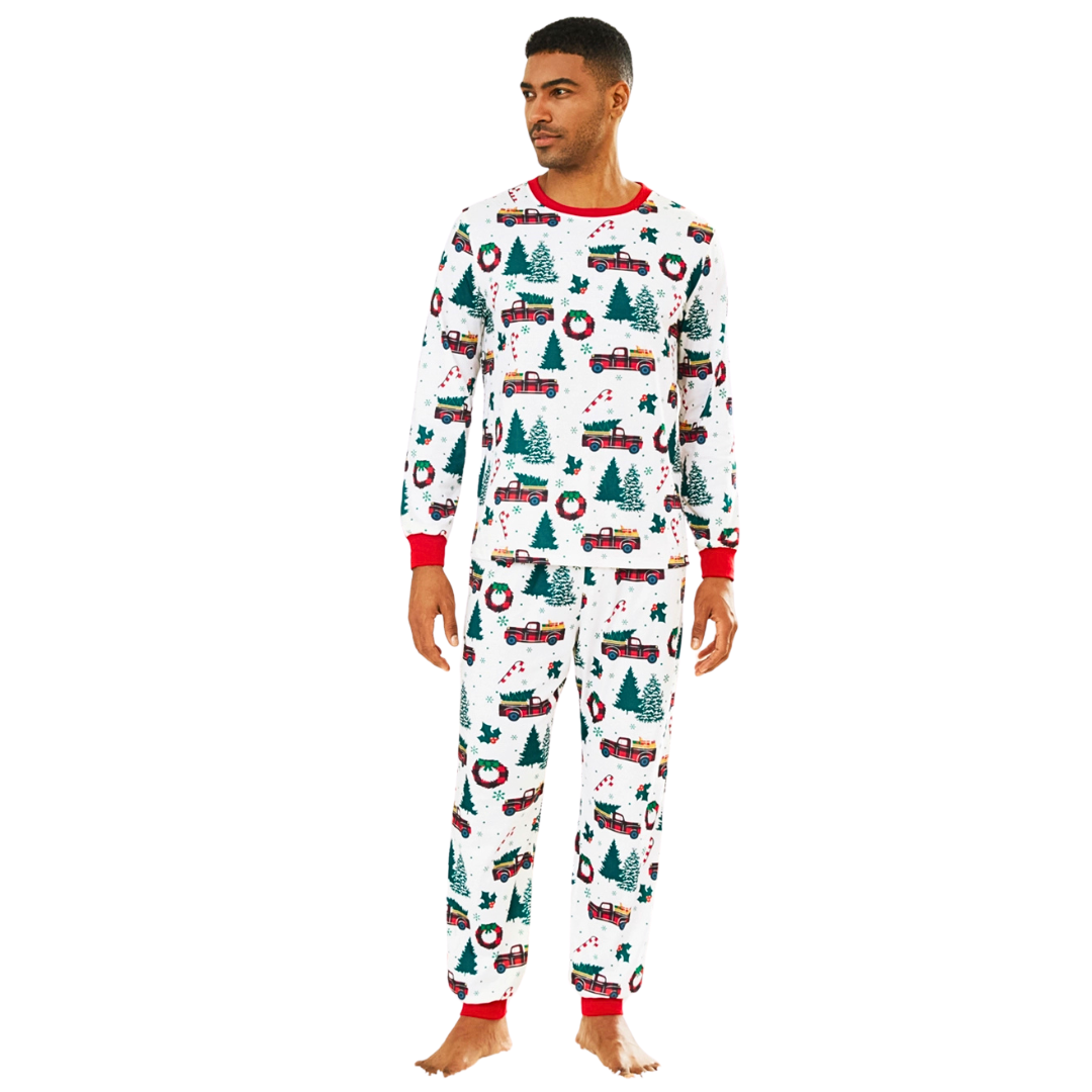 Coco & Pud Home For Christmas Men's Christmas theme pajamas