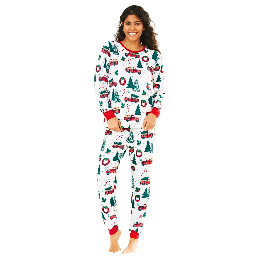 Coco & Pud Home For Christmas women's Christmas theme pajamas