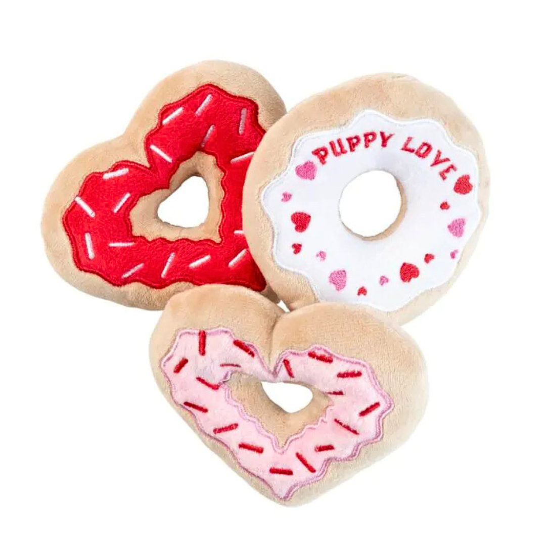 Coco & Pud I Heart Donuts 3pk Dog Toys - Fuzzyard