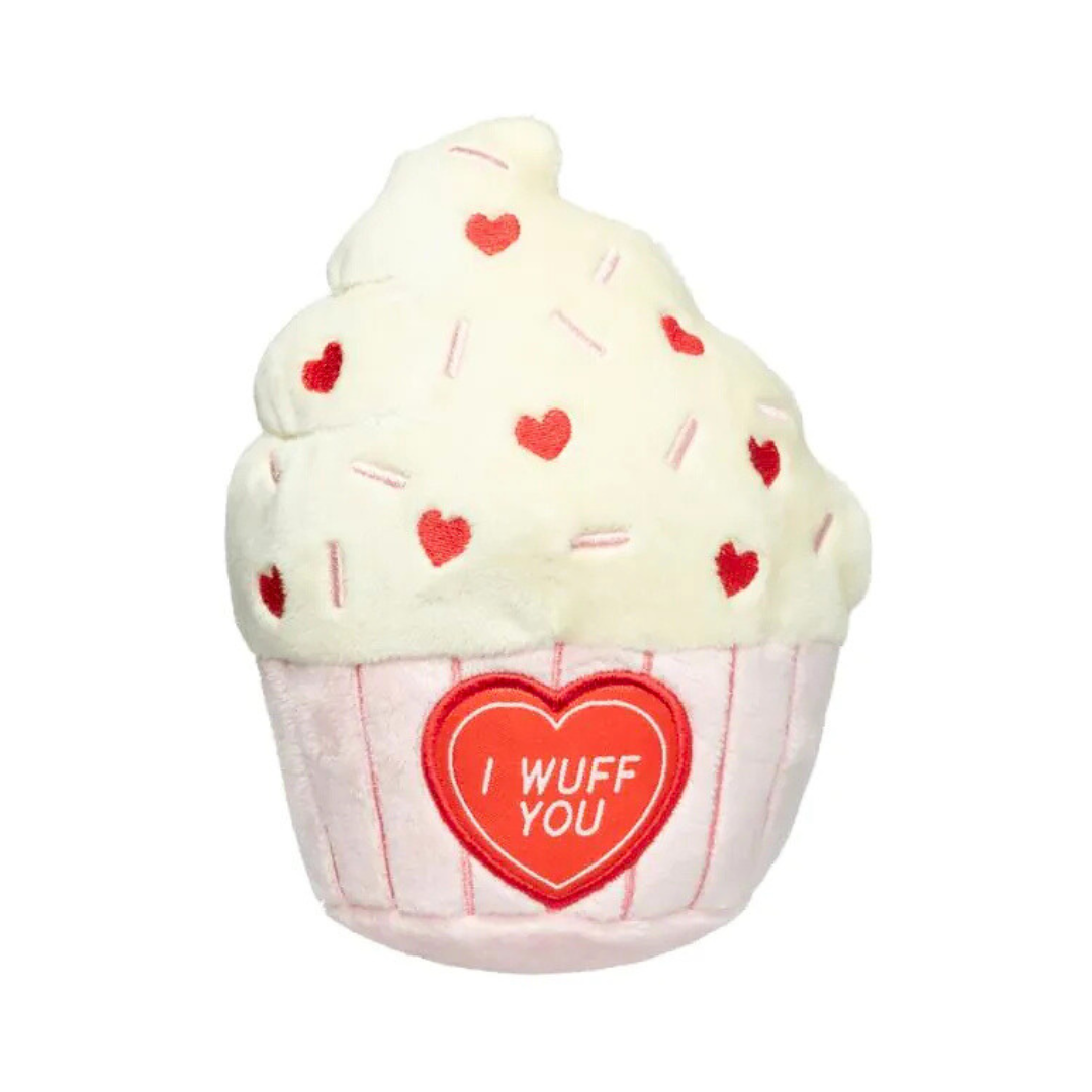 Coco & Pud I Wuff You Cupcake Valentine's day Dog Toy - Fuzzyard