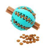 Coco & Pud Interactive Dog Treat Ball full of treats - Aqua