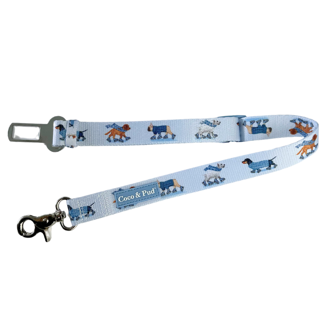 Coco & Pud Skating Dogs Car Seat Belt Restraint