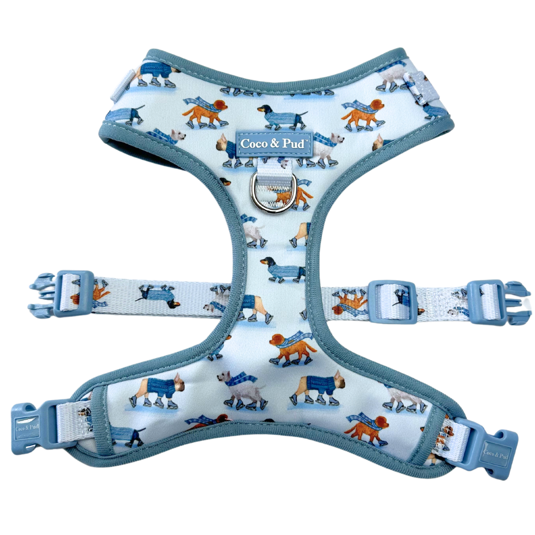 Coco & Pud Skating Dogs Adjustable Dog Harness front