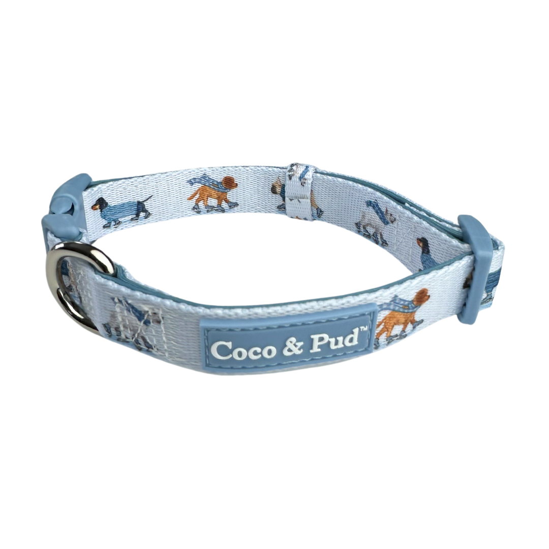 Coco & Pud Skating Dogs Dog Collar