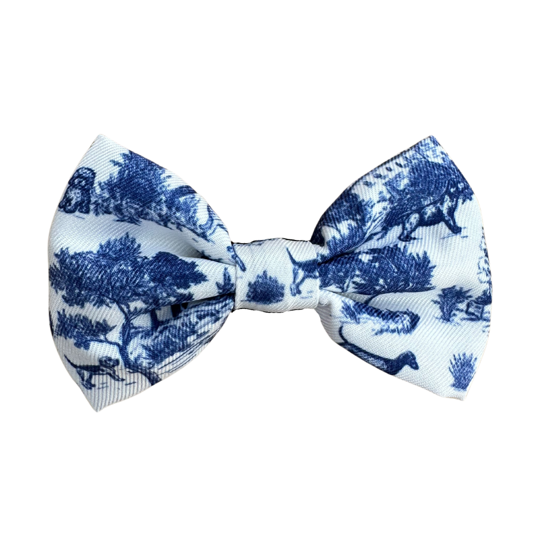 Coco & Pud Toile de Chien Navy Dog Bow tie