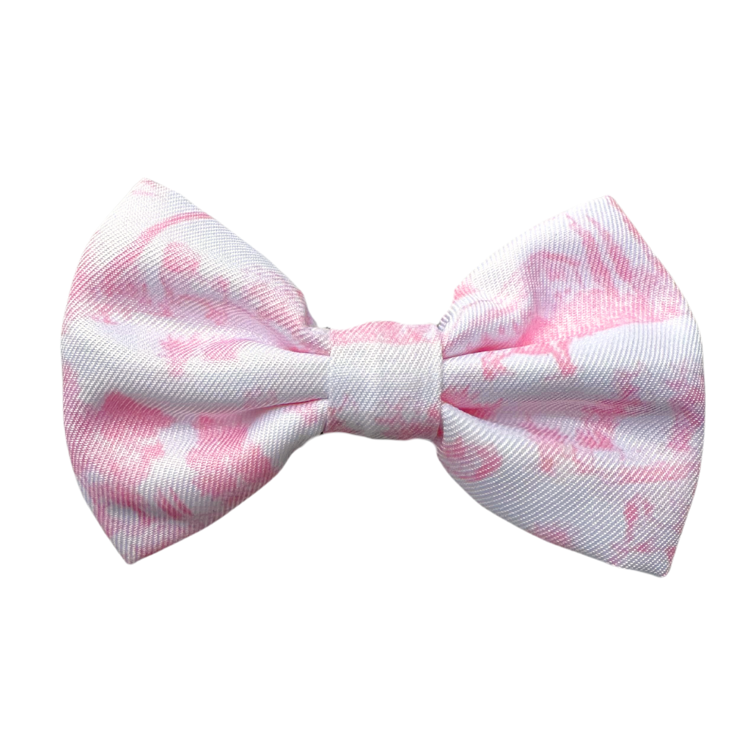 Coco & Pud Toile de Chien Rose Dog Bow tie