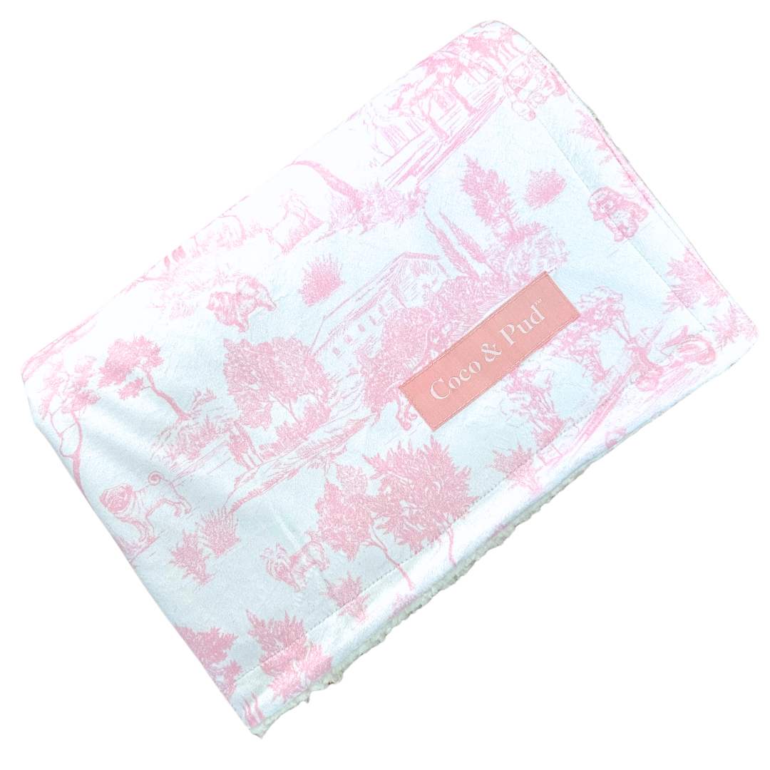 Coco & Pd Toile de Chien Rose Pet Blanket