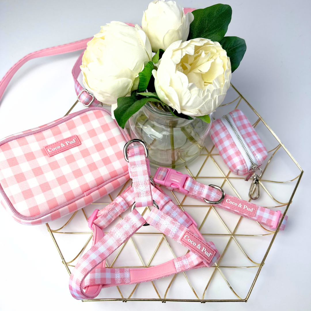 Gingham Rose UniClip Lite Dog Harness - Coco & Pud