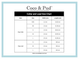 Coco & Pud Dog Collar and Lead Size Chart