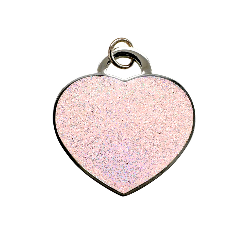 Pink heart dog deals tag
