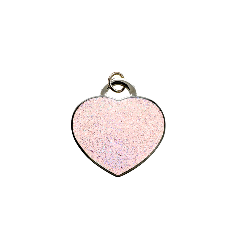 Crystal Luxe Pink/Silver Puppy ID Tag