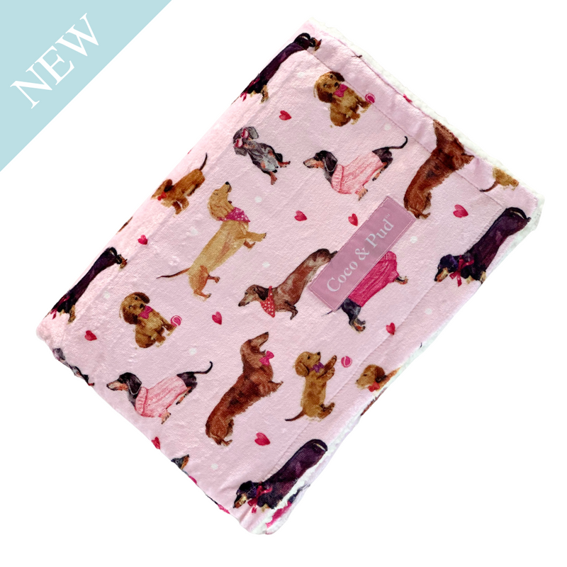 Coco & Pud New Doxie Rose Luxe Blanket