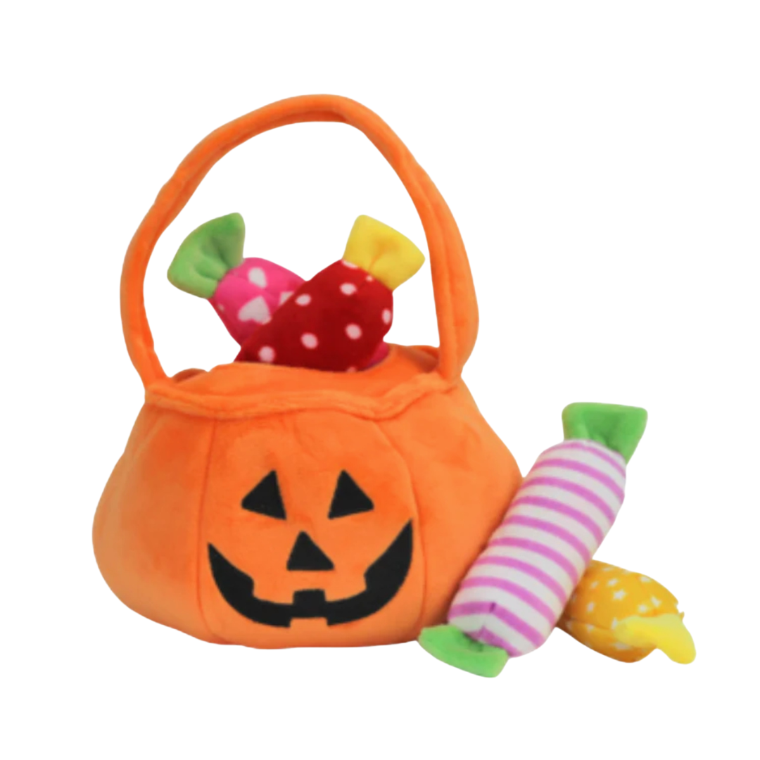 Coco & Pud Find A Toy Halloween Pumpkin Bucket Dog Toy
