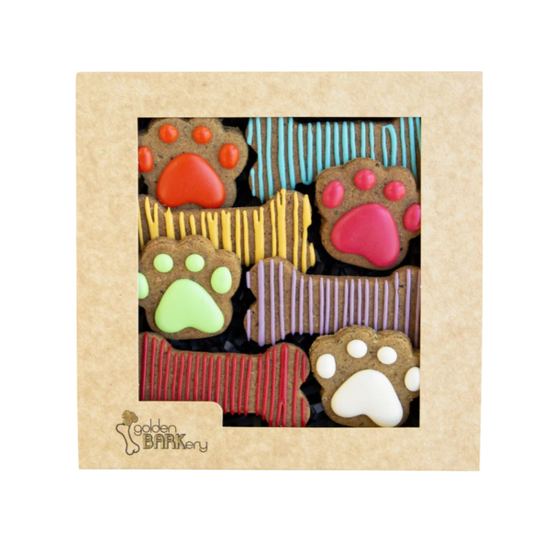 Coco & Pud Golden Barkery Dog Biscuits - Paw & Bone Celebration Box