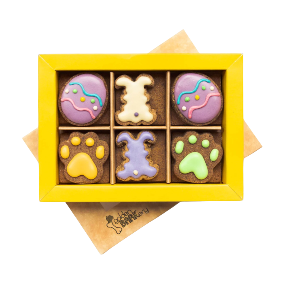 Coco & Pud Golden Barkery Easter Dog Treats - 12 Homemade Dog Biscuits Box