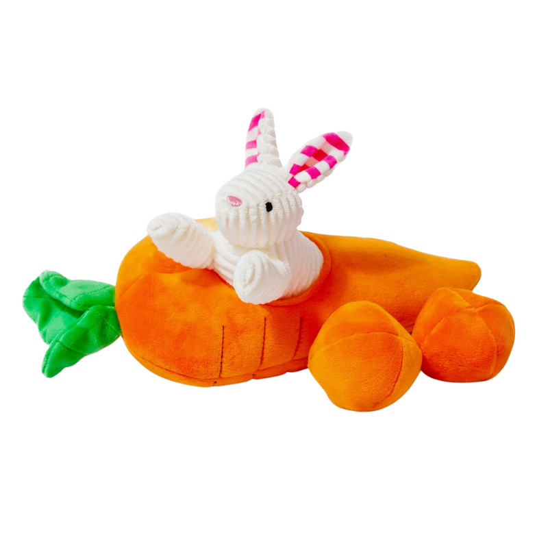 Coco & Pud Hide A Toy Carrot with Balls & Rabbit Easter Dog Toy
